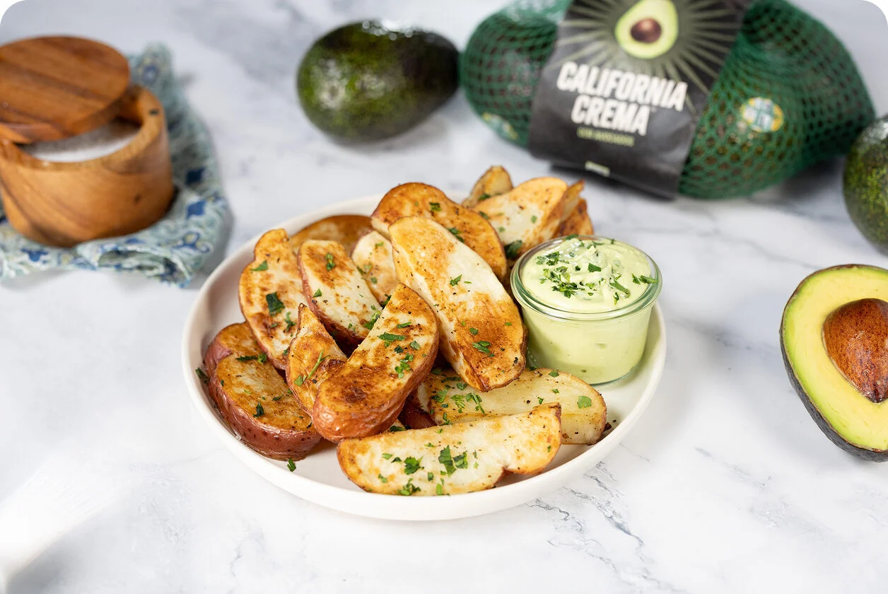 California Crema Dip with Roasted Potatoes